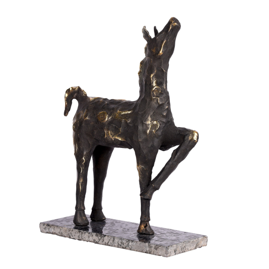 Dhokra Horse With Stone Stand