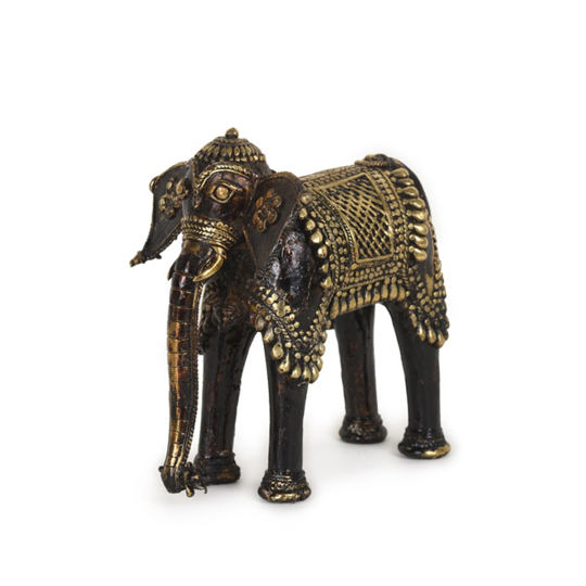 Dhokra Black Elephant 