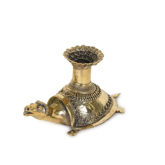 Dhokra Turtle Tea Light Holder 