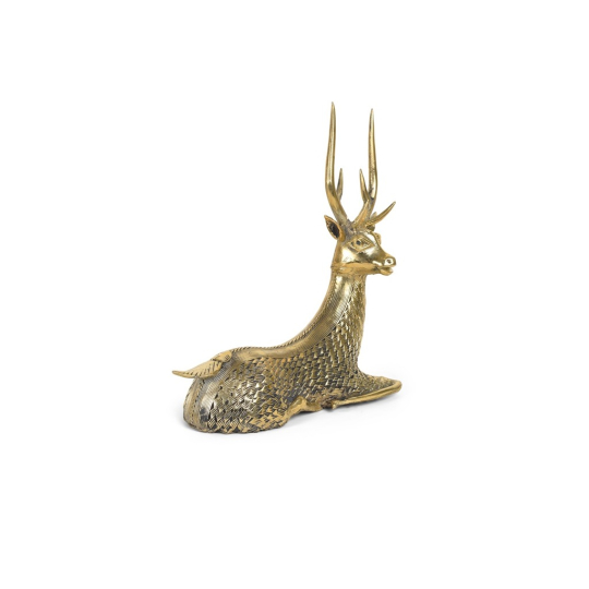 Dhokra Roe Seated Deer