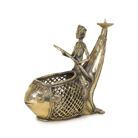Dhokra Fish Pen Stand 