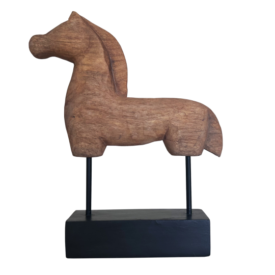 Equine Wooden Horse Figurine 
