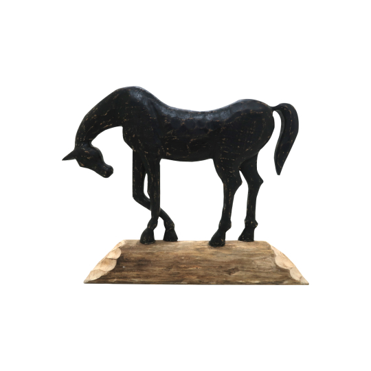 Adjo Black Horse Sculpture 