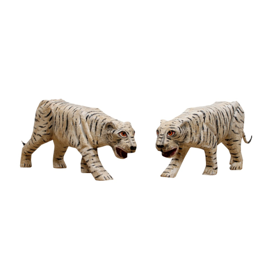 Aisatu Painted Tiger Sculpture