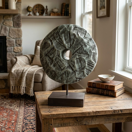 Room setting Dronel Wheel on Stand - Artisans rose