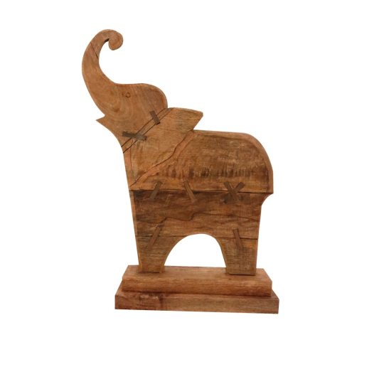 Calyssaen Elephant Curio On Stand