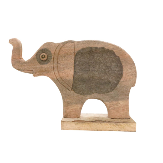 Iraleen Elephant Curio On Stand