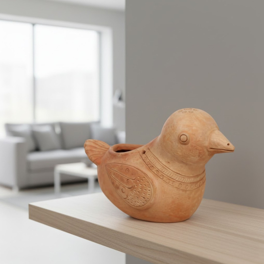 Varna Clay Bird Planter
