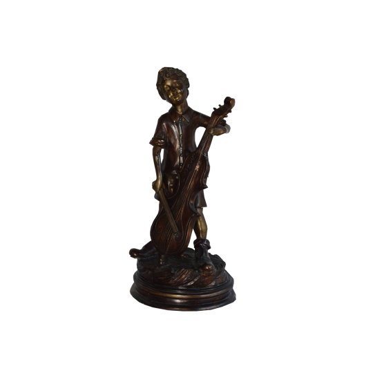 Riyan Brass Musician Boy Figurine