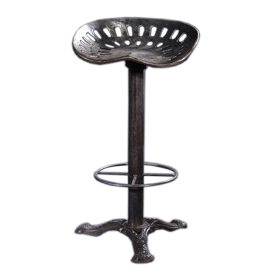 Black Beauty Barstool Metal Rustic Handmade-Artisans Rose