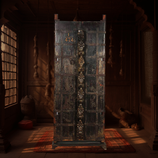 Front view of the Alba Decorative Door On Stand -Artisans Rose