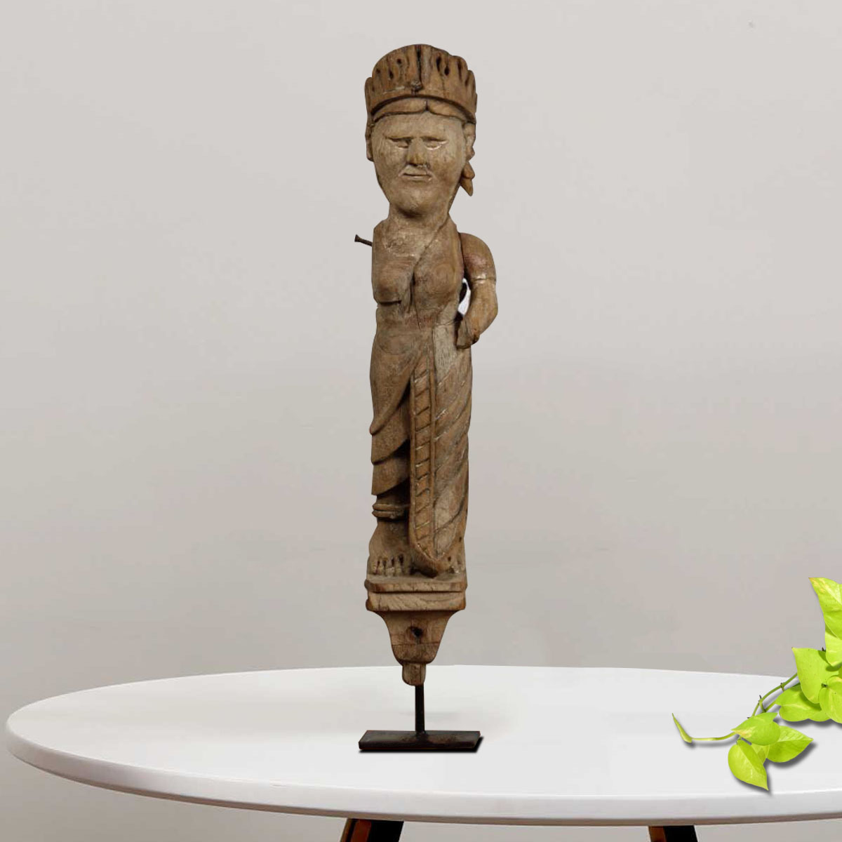 Qirin tribal statue showcasing intricate carved detailing