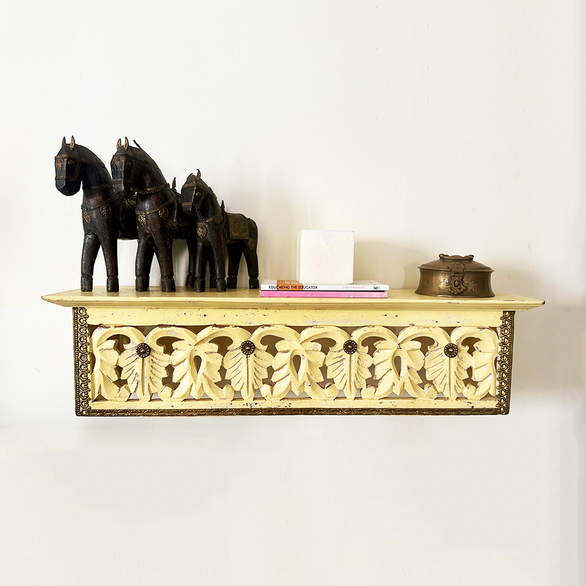 Maya Decorative Wooden Wall Shelf