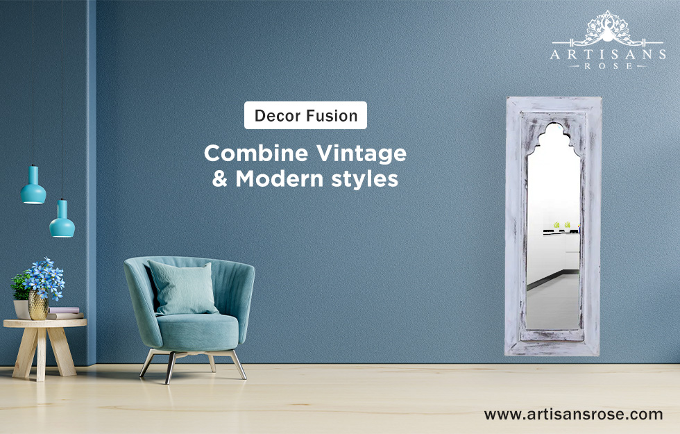 Eclectic home decor combining vintage charm and modern design