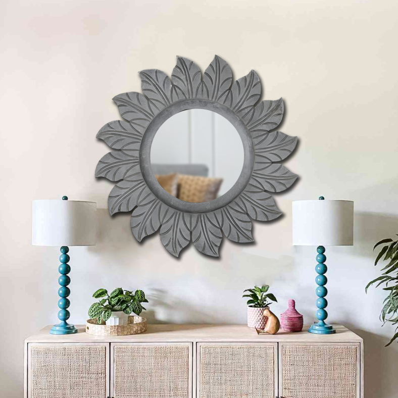 Beautifully crafted wall mirror for living room or hallway decor