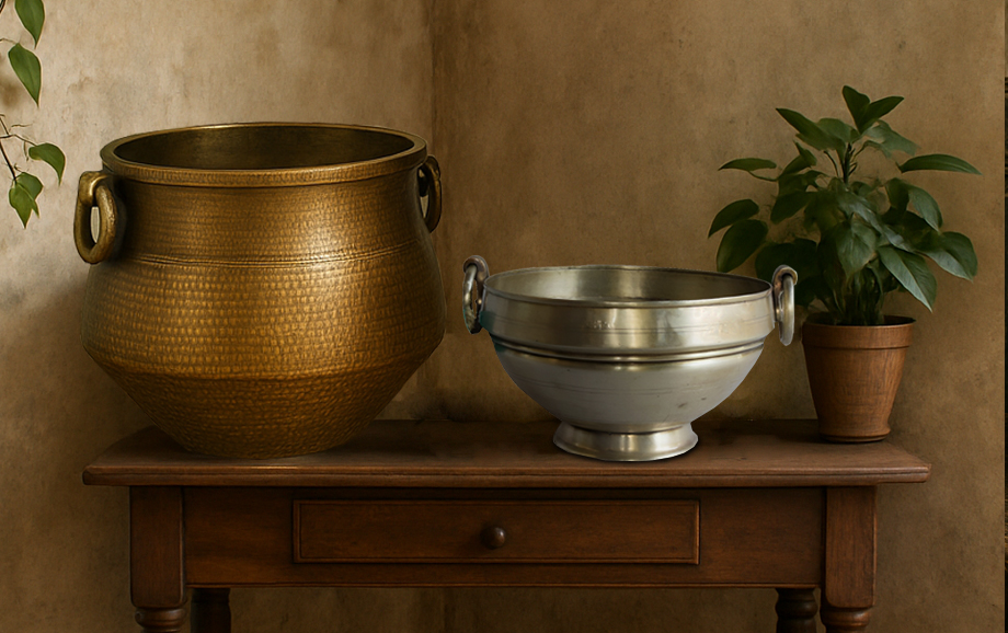 Luxurious brass decor adding warmth for modern living space