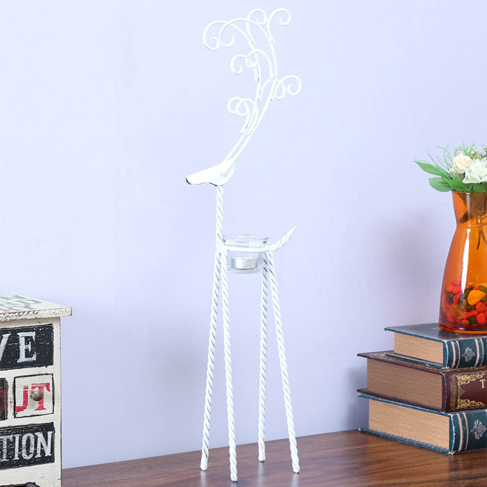 Decorative chinkara figurine candle holder for cozy lighting