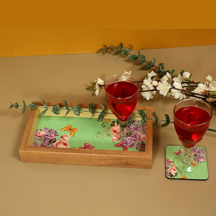 Mint green desk tray for organized workspace and home office décor