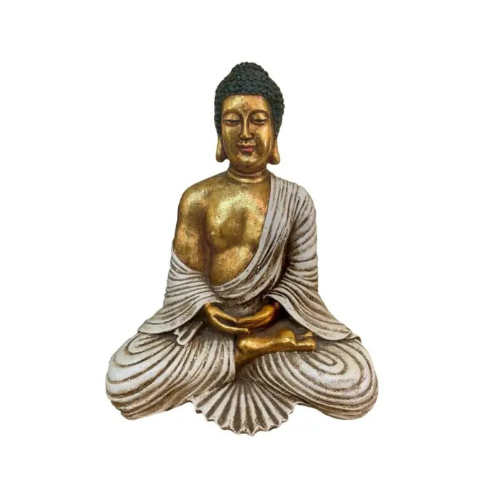 Meditating Buddha statue seated on lotus for serene home décor